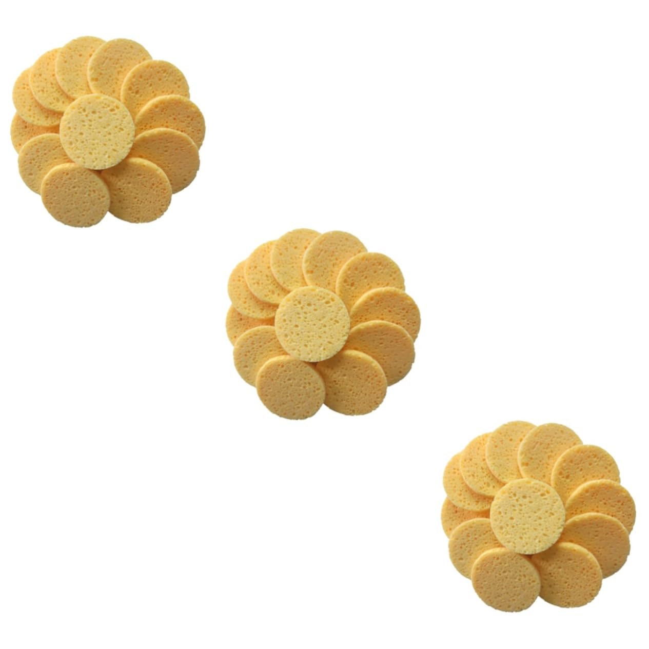 MAGICLULU 3 Set Di Dischetti Di Cotone Per Il Trucco Di Gentle Face Cleaning Spugne Rotonde Per La Routine 20 Pezzi * 3