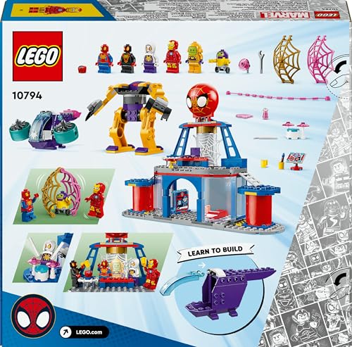 Marvel Quartier Generale di Team Spidey, Giochi per Bambini e Bambine da 4 Anni con Mech, Veicolo e Supereroi, Idea Regalo per i Fan della serie Disney+ Spidey e i Suoi Fantastici Amici 10794 - Lego - Immagine 12