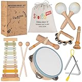 Stoie's Holz-Musikinstrumente für Kleinkinder im Alter von 1-3 Jahren, Montessori Baby Musikinstrumente für Kleinkinder von 3–5 Jahren, Musikinstrumente