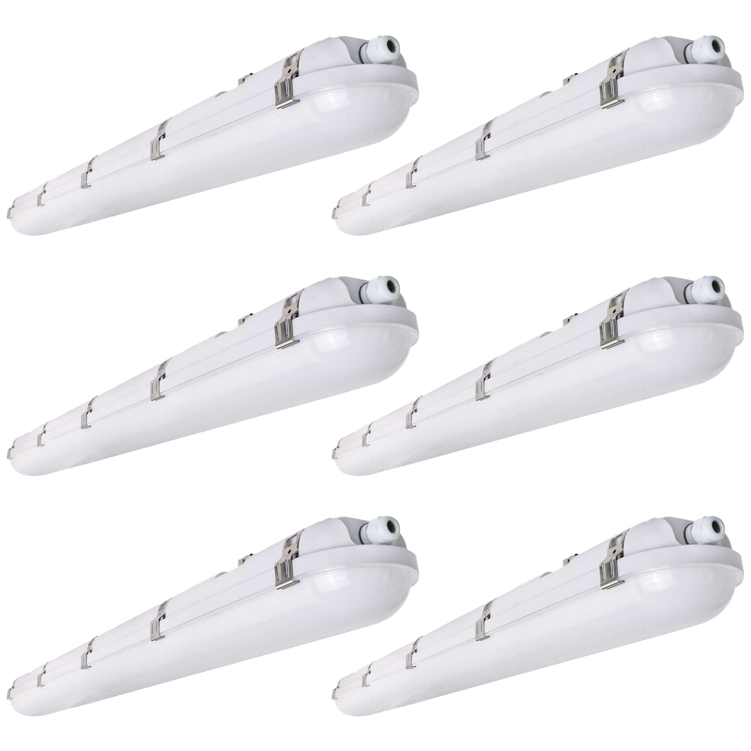 OSTEK 4FT LED Vapor Tight Light 40W/50W/60W Power Selectable,3CCT 3000k-4000k-5000k 5200LM Industrial Vapor Proof Parking Garage Light Fixture