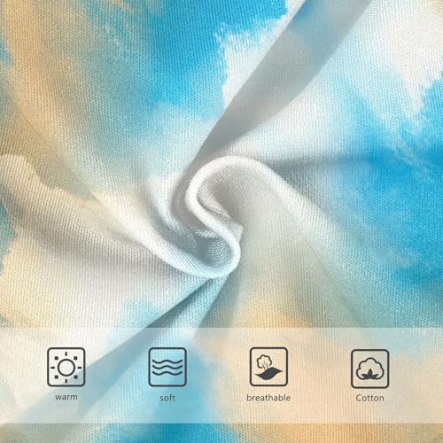 Fancy Toddler Underwear Floral 2t Cotton Little Girl Panties Abstract Brush Strokes Blue Kids Undies Briefs3