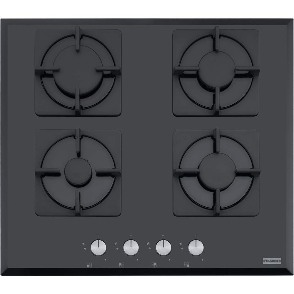 Franke FHNS 604 4G BK C Integrado Encimera de gas Negro - Placa (Integrado, Encimera de gas, Vidrio, Negro, 1000 W, 1750 W)