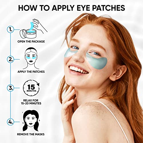 Under Eye Mask For Puffy Eyes, Dark Circles, Eye Bags, Puffiness, Wrinkles - Hydrating Under Eye Patches With Collagen, Hyaluronic Acid Skincare - Anti-Aging Eye Patch Treatment Masks - Under Eye Gel Pads #TOP6