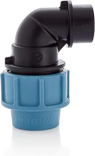 BFG Water Pipe Plumbing Fittings, 20mm x 3/4" BSP Female Elbow Adapter, MDPE Plastic Pipe, 16 Bar, Max. Temp. 45°C, 20mm MDPE Fittings, Outside Tap Connector, Garden Hose Connector for Hose Pipe