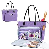 DIMENSIONES - L37.5 x W21.5 x H29.5, CURMIO bolsa de ovillos se mantiene todas cosas de tejer en un solo lugar, es muy ligera y moderna. La bolsa es un regalo ideal para su amigos, familiares, profesores o cualquiera persona que gusta tejer.