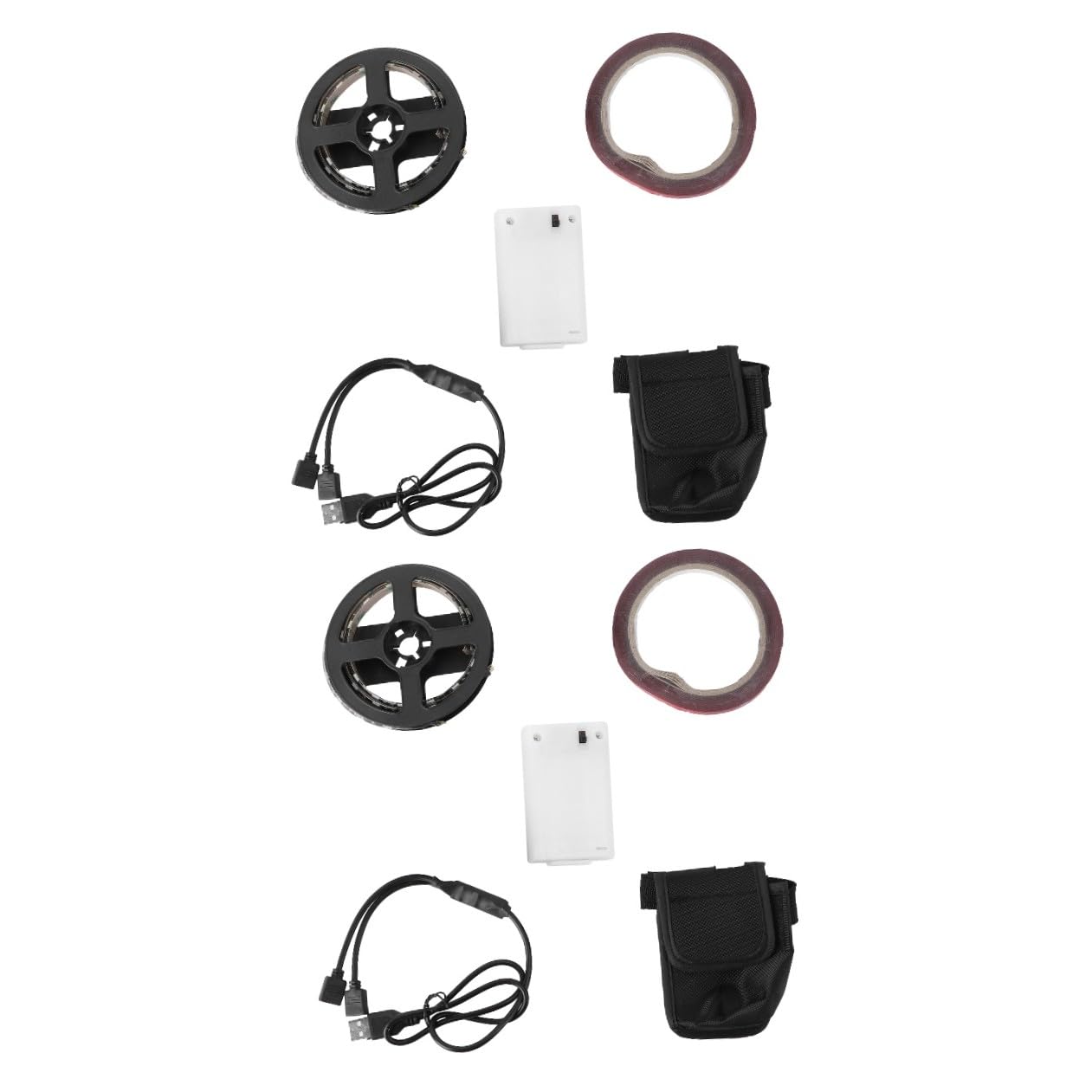 Abaodam Lot De 2 Trottinettes Électriques À LED pour Adultes avec Klaxon Éclairage De Guidon Hoverboard Skateboard Vélo Époxy Noir