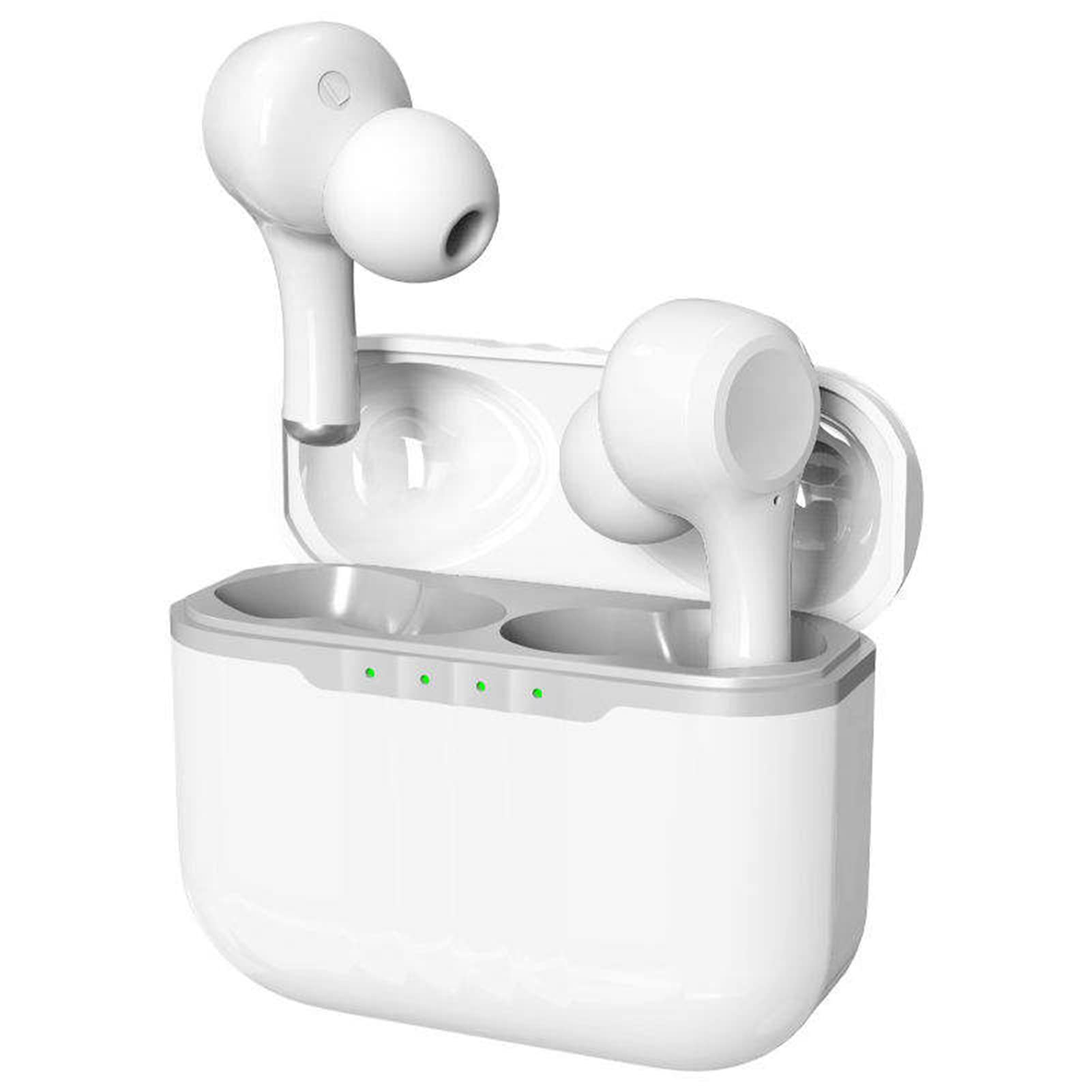 Słuchawki douszne Bluetooth 5.2 Translator, 84 języki Funkcja wykrywania dotyku Redukcja szumów Ergonomiczne słuchawki douszne do bezprzewodowego tłumacza, 5 trybów tłumaczenia na zewnątrz(White)