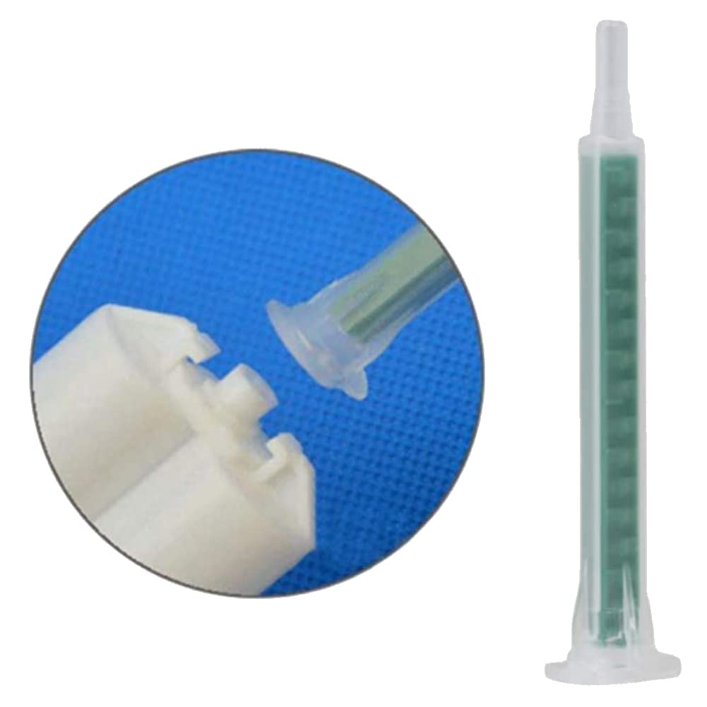 Ugello di Miscelazione Epossidica da 40 Pezzi Ugello di Miscelazione Elettrostatico Punta un Cartuccia 50 Ml/1,7 Once (Rapporto 1:1/1:2) 16 Elementi