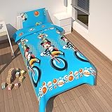 housse de couette mickey et minnie 240x220  Mickey Housse de Couette avec Taie d\'oreiller Garçon 140x200 cm