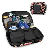 USA Gear Hard Shell Toiletry Travel Bag Organizer Kit with Customizable Storage Pockets - Perfect for Carrying Electric Toothbrush, Shampoo, Body Wash, Shaving Supplies and More Toiletries - Floral