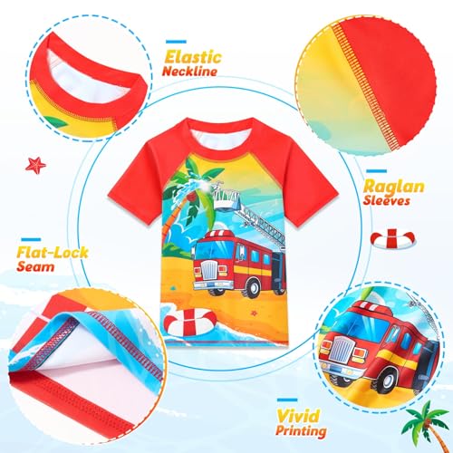 Image of Kids Swimsuit Boys Two Pieces Shark Swimsuit Toddler Rash Guard and Trunk