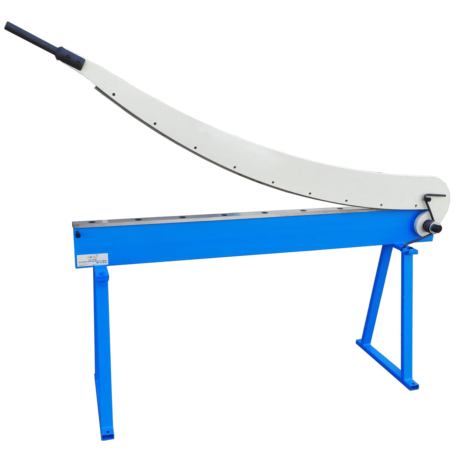 Katsu Tools Blue Manual Sheet Metal Cutter Hand Guillotine Shear 1300Mm Heavy Duty Steel Sheet Plate Cutter Scissor With Sturdy Stand, For 1.5Mm Thickness Sheet Metal 165166
