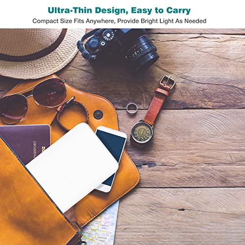 Wobrikosee Light Therapy Lamp, Ultra-Thin Uv-Free 10000 Lux Therapy Light, Timer Function, Adjustable Brightness Levels, Two Color Temperature, 90° Rotatable Stand For A Happy Life #TOP6