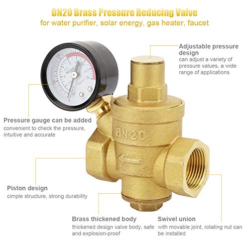 Válvula reductora de presión de agua 3/4 17 Imagen adicional