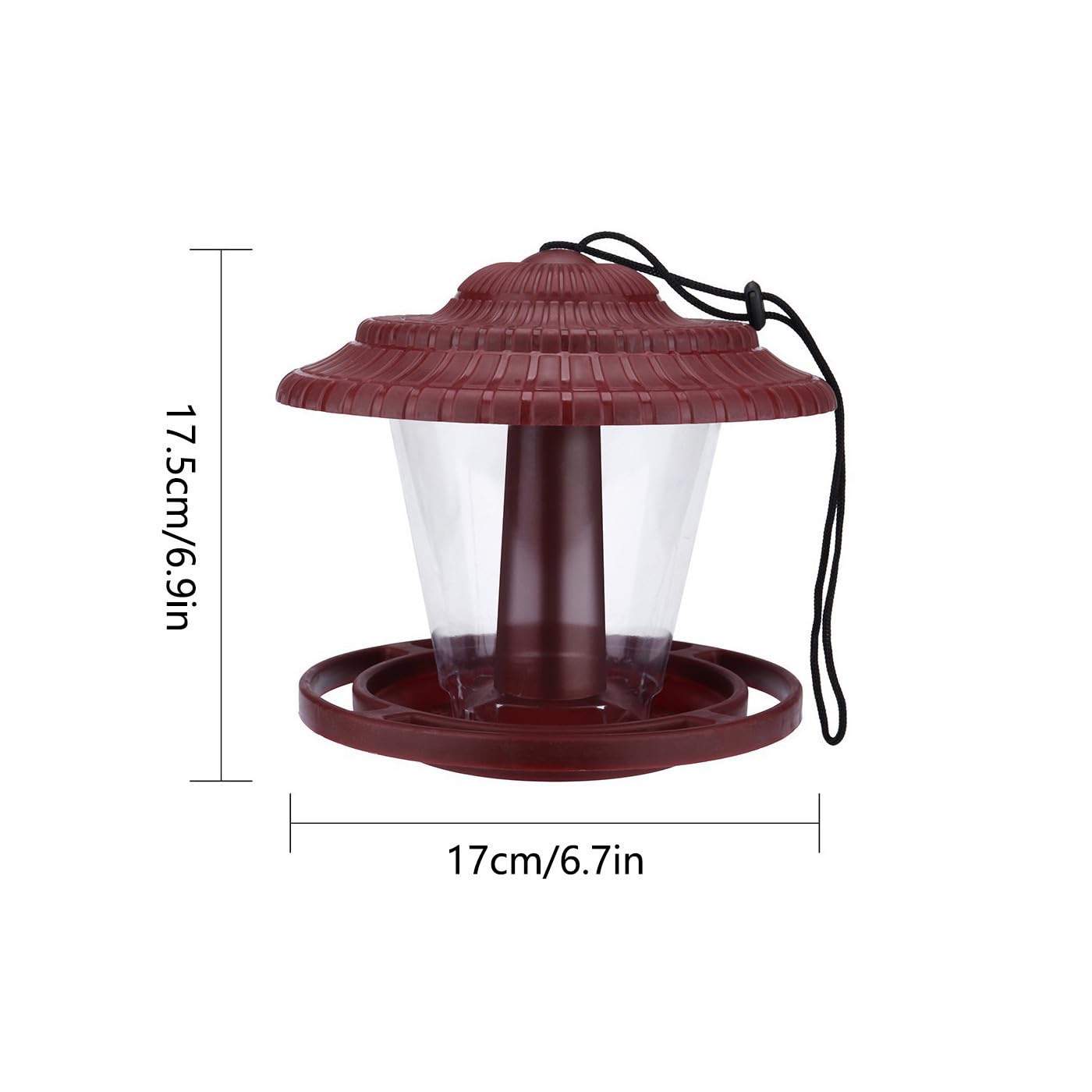 Mangiatoie per uccelli da appendere, confezione da 2 mangiatoie per uccelli da esterno con tetto resistente alla pioggia, mangiatoie da giardino in plastica resistente, per decorazioni da cortile