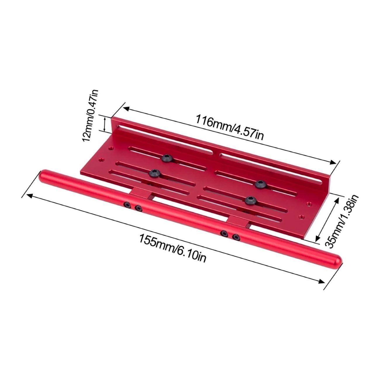 Aluminum Rock Side Sliders Plate Adjustable for 1/8 1/10 RC Crawler Car SCX10 II 90046 Wrangler TRX4 YiKong CC01 TF2 Gen8 Parts (Silver)