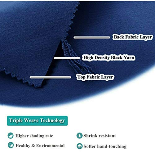 Image of Comfy Home Fabric Solid Grommet Curtain, 9 Feet, Blue, Pack of 2
