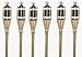 Set Of 6 Bamboo 35" Tiki Torches - Luau Outdoor Party Lights