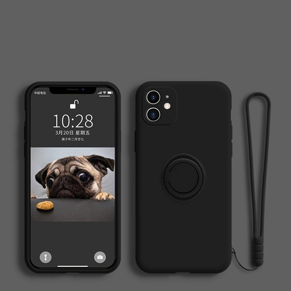 Coque magnétique avec sangle intégrée pour iPhone 15 Plus