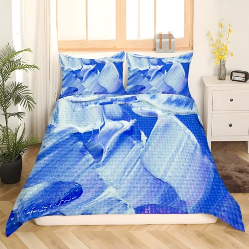 Housse de couette 160x200 anti-plis en microfibre douce fermeture éclair