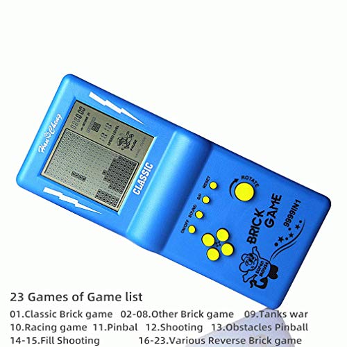 CZT-Nueva-Consola-de-Juegos-de-Ladrillos-de-Pantalla-Grande-Rompecabezas-clasico-Incorporado-23-Juegos-de-Velocidaddificultad-Ajustable-con-2-Pilas-AA-no-Incluidas-Azul CZT-Nueva-Consola-de-Juegos-de-Ladrillos-de-Pantalla-Grande-Rompecabezas-clasico-Incorporado-23-Juegos-de-Velocidaddificultad-Ajustable-con-2-Pilas-AA-no-Incluidas-Azul
