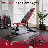 NICEPEOPLE Adjustable Weight Bench for Home Gym, 660LBS Capacity Workout Bench with 8/10 Backrests for Chest Shoulders Arms, Compact and Foldable Strength Bench for Small Space Apartment Room — image 8