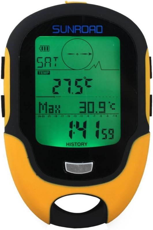 LifetSmart Sunroad FR500 Multifunction LCD Digital Altimeter Barometer Compass Thermometer Hygrometer Weather Forecast LED Torch Waterproof