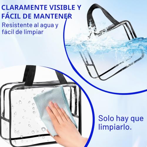 Miniatura 7 de 6 Bolsa Juguetes Grandes, Organizador Juguetes De Pvc Con Cremallera Y Asas, Impermeable, Bolsa De Aseo Para La Familia, Cosméticos, Pañuelos, Negro
