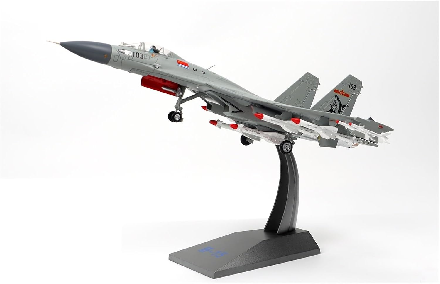 1/48 for J-15 Fighter Jet Feishark Carrier-Based Aircraft Navy Aviation Alloy Model Gray Decor Metal Airplane