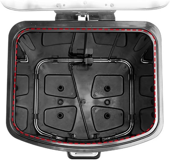 ゴミ箱 屋内 キッチン 寝室 ステンレススチール 静音 足操作式ゴミ箱 大容量 リビングルーム バスルーム 正方形 ゴミ箱 (ローズ