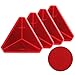 Qiping 4 Pcs Rot Reflektor Dreiecke - Selbstklebende Hinten Anhänger Katzenauge Rückstrahler, Hänger Reflektoren Dreieck mit E-Mark