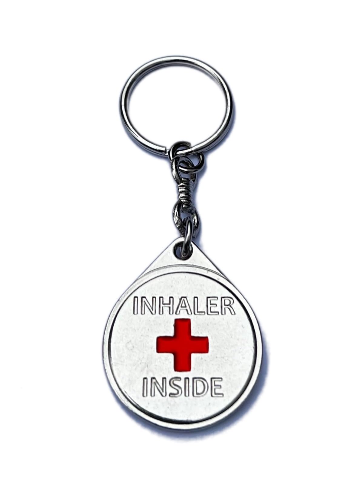 GenericInhaler Inside Medical Alert Bag Tag Keyring Emergency Alert Tag Asthma Inhalers