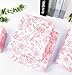 MUNILAIL 100 Sheets Pink Floral Tissue Paper 14 x 20 Inches Flower Tissue Paper for Gift Bags Vintage Floral Gift Paper Tissue for Birthday Gift Packing Crafts