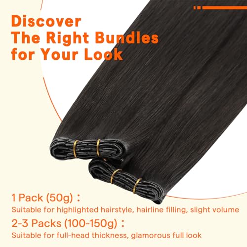 Image of Full Shine Butterfly Weft Hair Extensions, 16 Inch Dark Ash Brown 50G | Invisible Pu Holes Weft, Thin Double Layer, Seamless Micro Beads Installation, Cuttable Hairpiece, Natural Look for Women