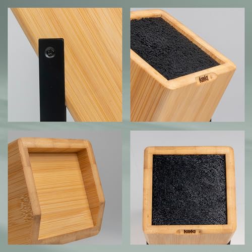 Soporte para cuchillos de madera de bambú universal kela KIRIL negro 6