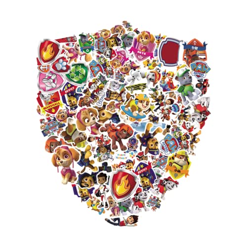100 pegatinas de Paw Dog Patrol, resistentes al agua, para niños, niños, cumpleaños, regalos para invitados, para monopatín, bottle, tabletas, mochilas escolares, neveras, puertas Cover