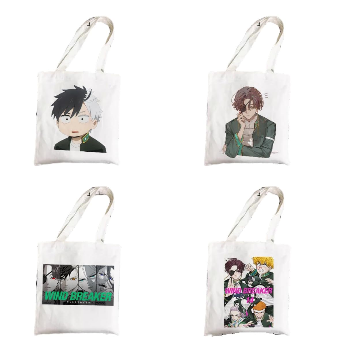 [Wsjhdn] ウィンドブレーカー トートバッグ 桜遥 楡井秋彦 杉下京太郎 蘇枋隼飛 ハンドバッグ ショルダーバッグ 手提げバッグ キャンバス グッズ ウィンド 旅行エコバッグ (15)