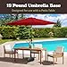 Umbrella Base - Heavy-Duty 19lbs Weighted Outdoor Stand for Patio Table, Tilt, and Lightweight Freestanding Umbrellas by Pure Garden (Black)