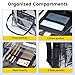 Vorspack Clear Backpack Heavy Duty PVC Transparent Backpack with Reinforced Strap for College Workplace - Black