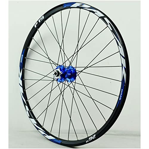 Lvtu Mountain Bike Mtb Wheelset 26/27.5/29 Inch Wheels, Alloy Disc Brake Sealed Bearing Bicycle Wheel 7-12 Speed Cassette 32H Rim (Color : Blue, Size : 26 Inch) #TOP1