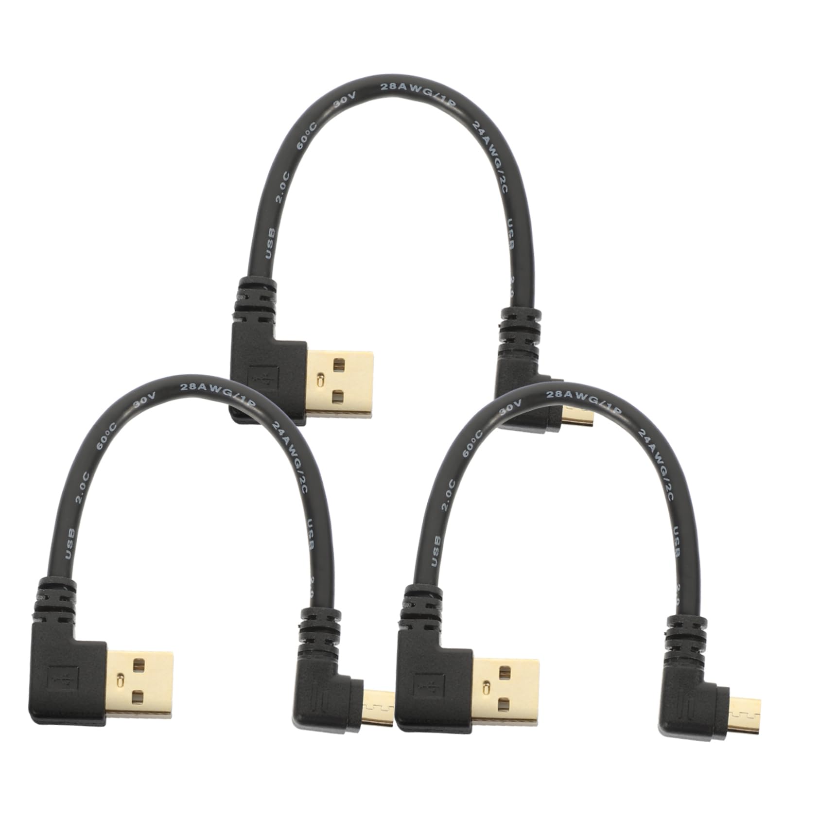 15pezzi Cavo Usb Angolo Retto Cavo Di Ricarica Veloce e Trasferimento Dati Design Compatto Per Smartphone e Tablet Realizzato Di Placcato