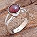 Kanika Jewelry Trove 925 Sterling Silver Garnet Handmade Statement Ring for Women