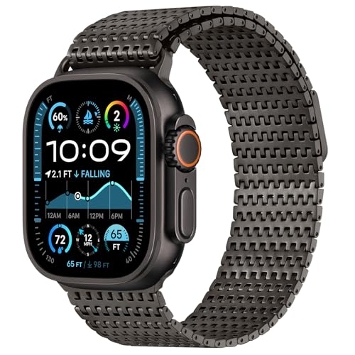 Bracelet Apple Watch Ultra 2 magnétique en graphite pour le bureau et les sorties
