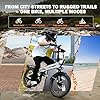 ACTBEST Electric Bike for Adults,1200W Peak Motor 28MPH Max Speed 48V 12AH Removable Battery,with Dual Suspension 20" Fat Tire Folding Ebike,Full Suspensions 7-Speed Bicycle,Summit,W/HM #4