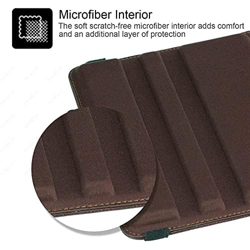 Image of M Cart 360 Degree Rotating Universal Camera Hole Leather Stand Case Cover for Samsung Galaxy Tab A 8.0 Inch T350, T351 (Brown)