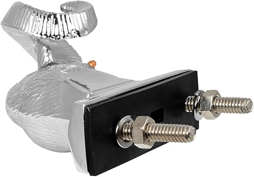 Miniatura 3 de Grand General 48051 Adorno de cabeza de carnero con cuernos cromado