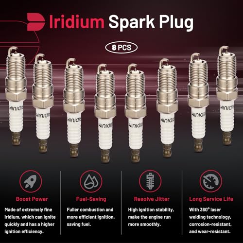 Image of BDFHYK Set of 8 Spark Plug Compatible with Crown Victoria E250 E350 E450 F150,compatible with Audi A8 A8 Quattro,compatible with Lincoln Navigator, Replacement for SP493,SP479