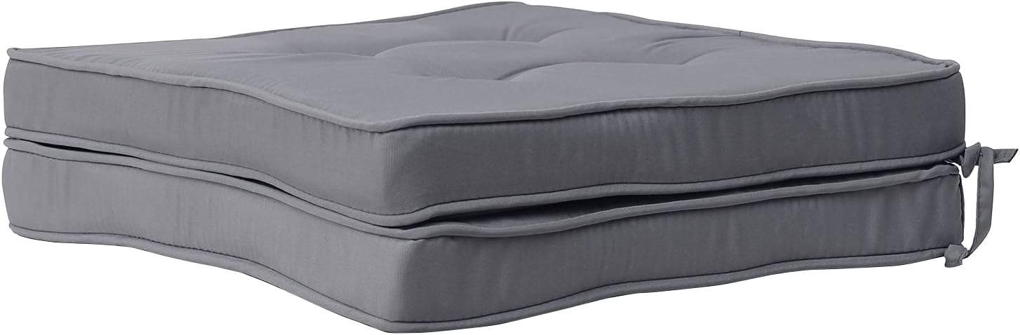 Garden Chair Cushions,Chair Pads,Seat Pads for Dining Chairs,Cover Indoor Outdoor Seat Pad Cushions,for Your Living Room, Patio,Car,And More (square Pack of 2, light grey)