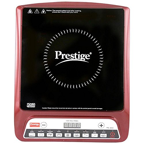 Image of Prestige PIC 20 1200-Watt Induction Cooktop (Maroon)