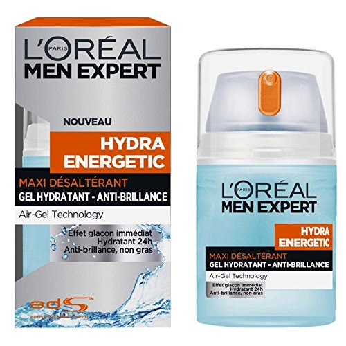 L'Oréal Men Expert - Gel Hydratant Maxi Désaltérant pour Homme - Soin du Visage - Hydra Energetic - 50 ml